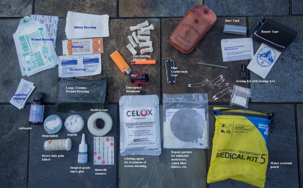 First Aid, Repair, and Emergency Survival Kit Mediocre Mountaineering