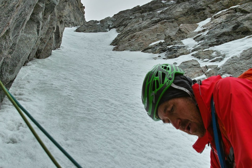 Looking up the 3rd Pitch of Tower 1 Gully