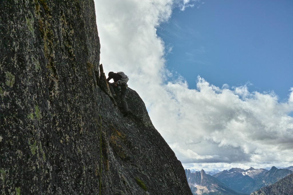 On Paisano Pinnacle, with the Early Winters Spires in the Background