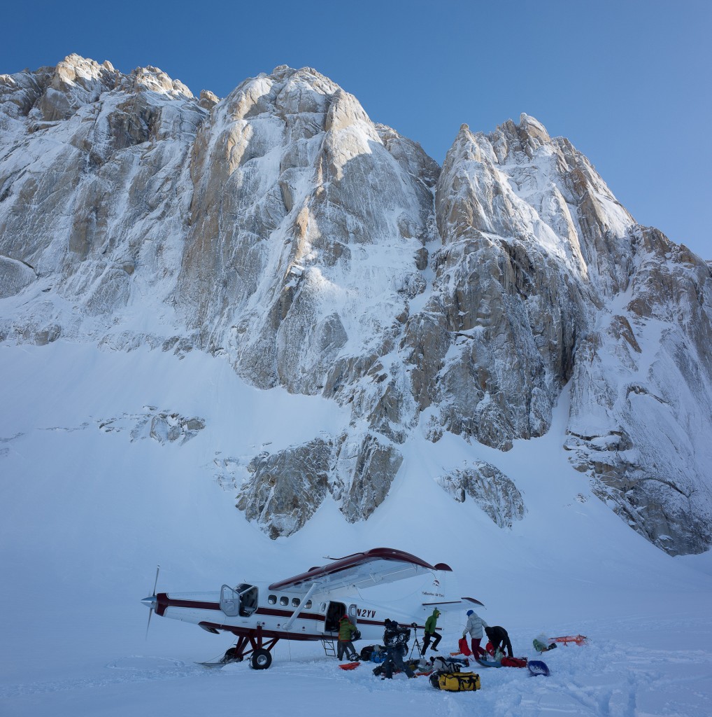 Talkeetna Air Taxi Otter below the Moose's Tooth