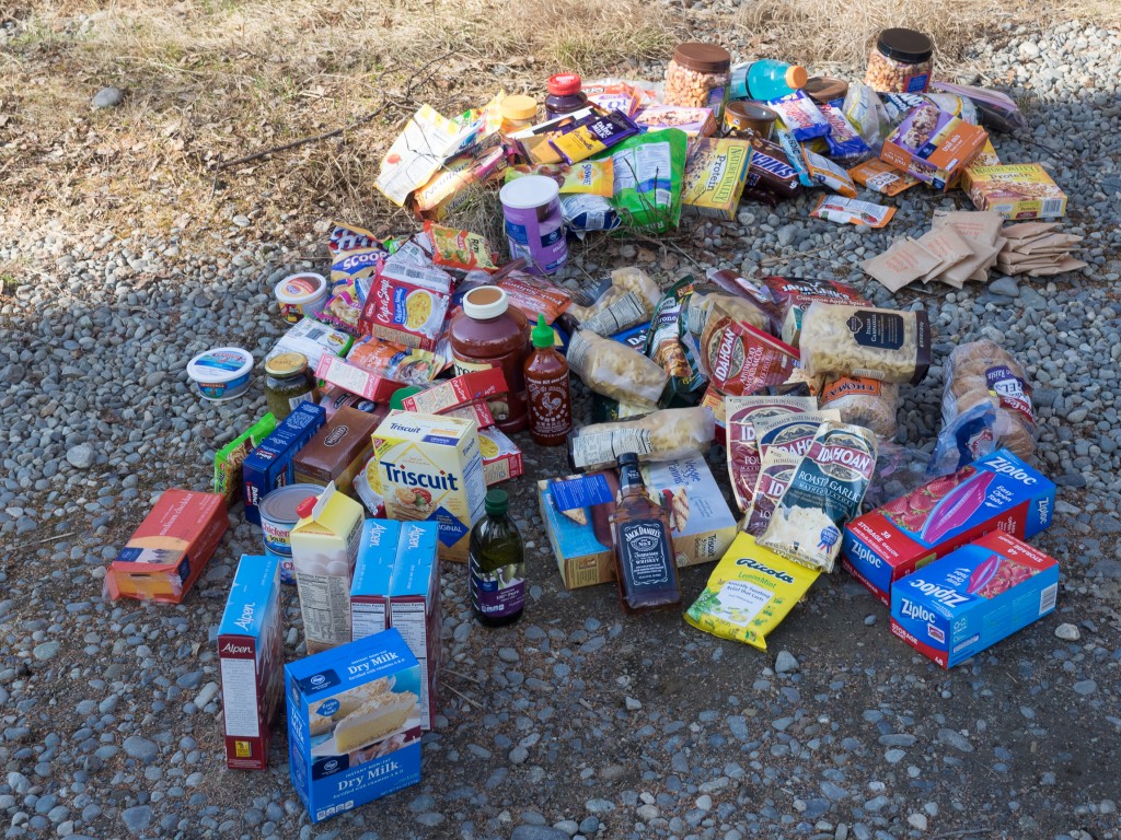 Food and supplies for our Moose's Tooth Climb